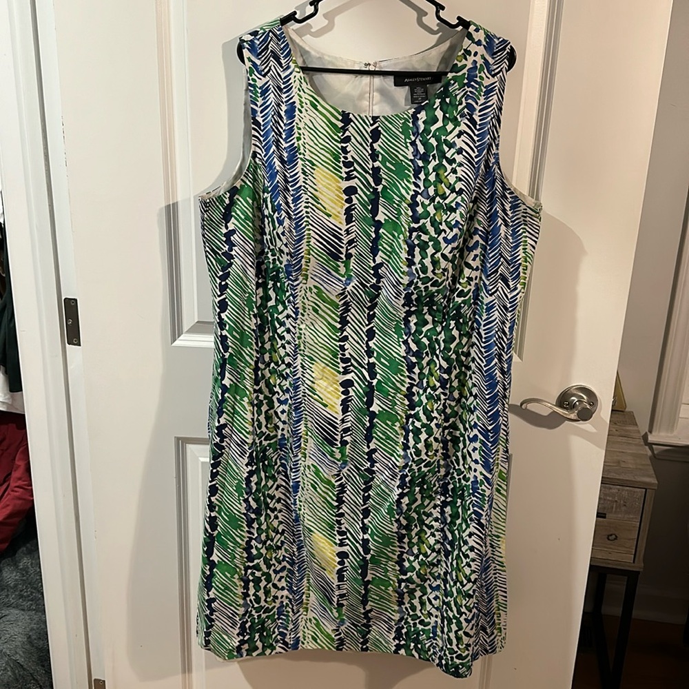 Ashley Stewart Abstract Patterned Dress